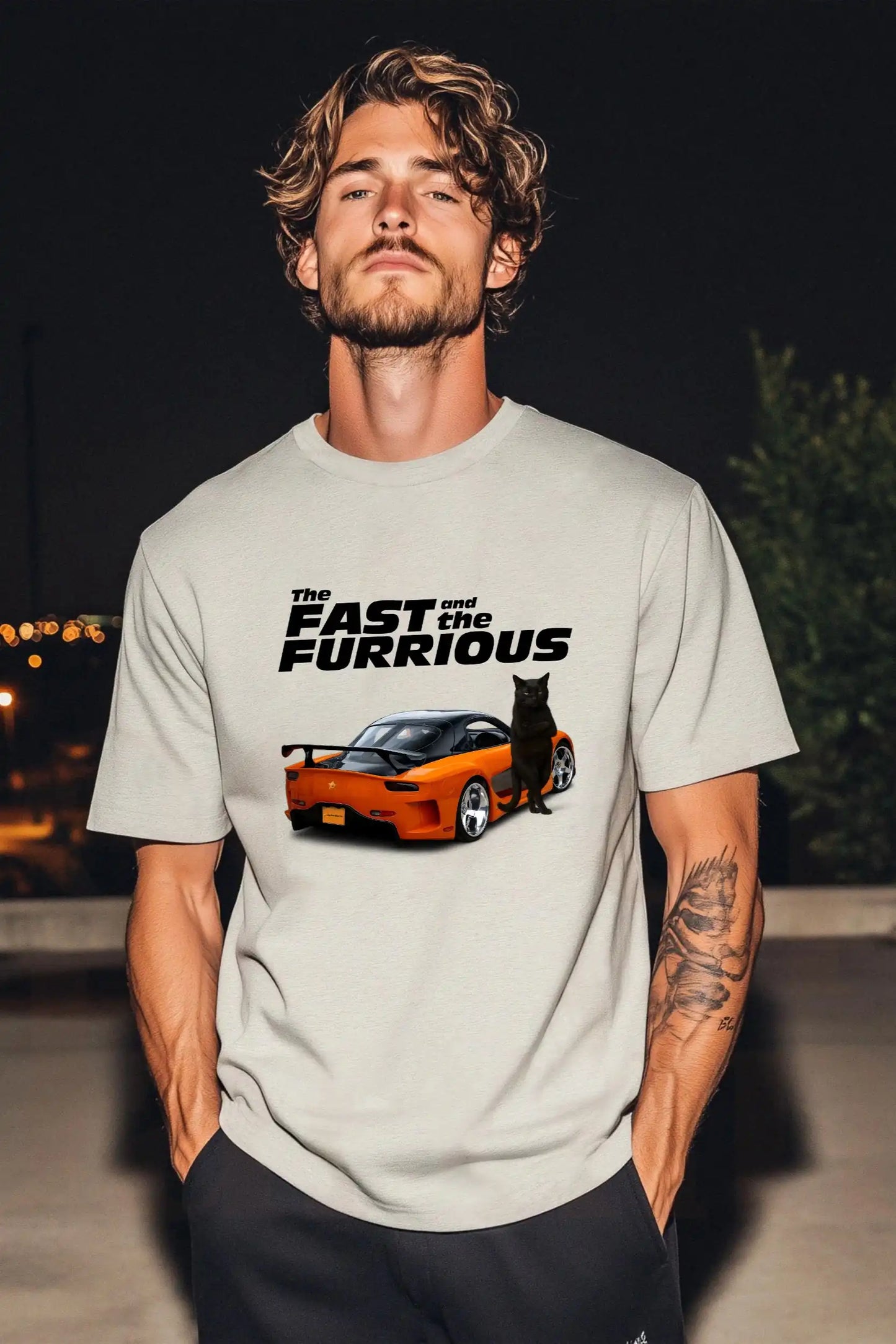 The Fast and The Furrious T-Shirt Solid Athletic Grey