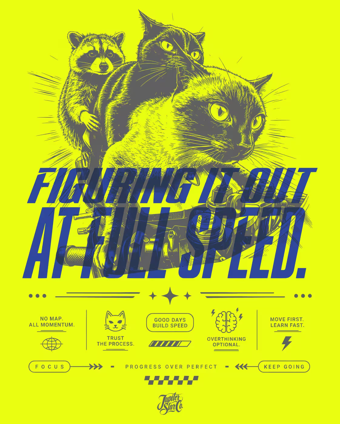 Figuring It Out at Full Speed Washed Graphic Tee