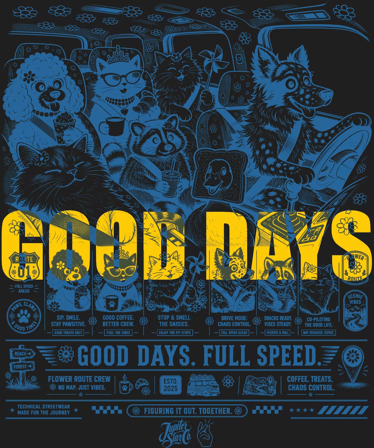 GOOD DAYS Washed Graphic Tee