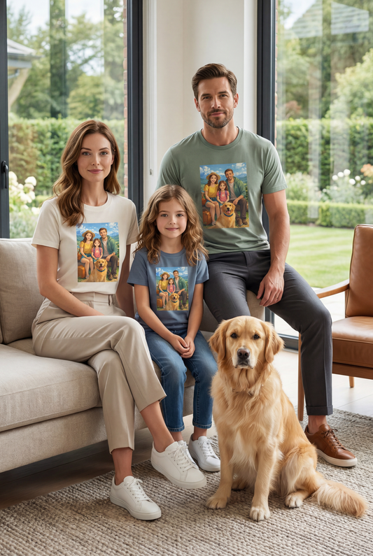 Ghibli-Style Pet Portrait Apparel – Tee, Crewneck, Hoodie