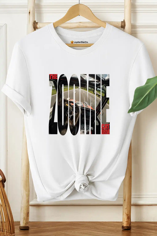 The Zoomie Cat Drive T-Shirt White