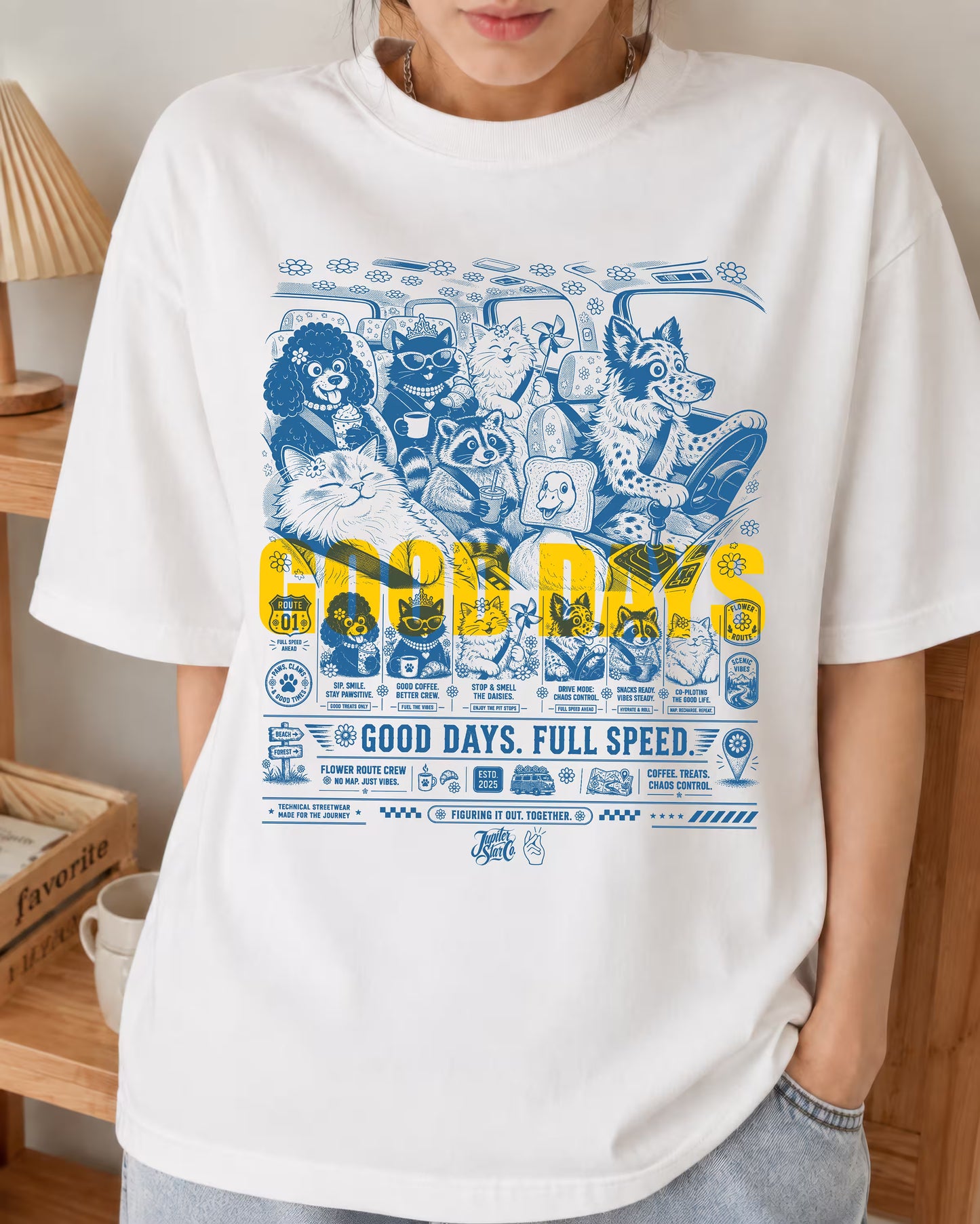 GOOD DAYS Washed Graphic Tee