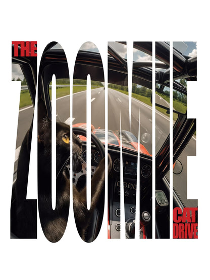 Car interior with text overlay on a road background, featuring 'The Drive' and 'Cat Drive' logos.